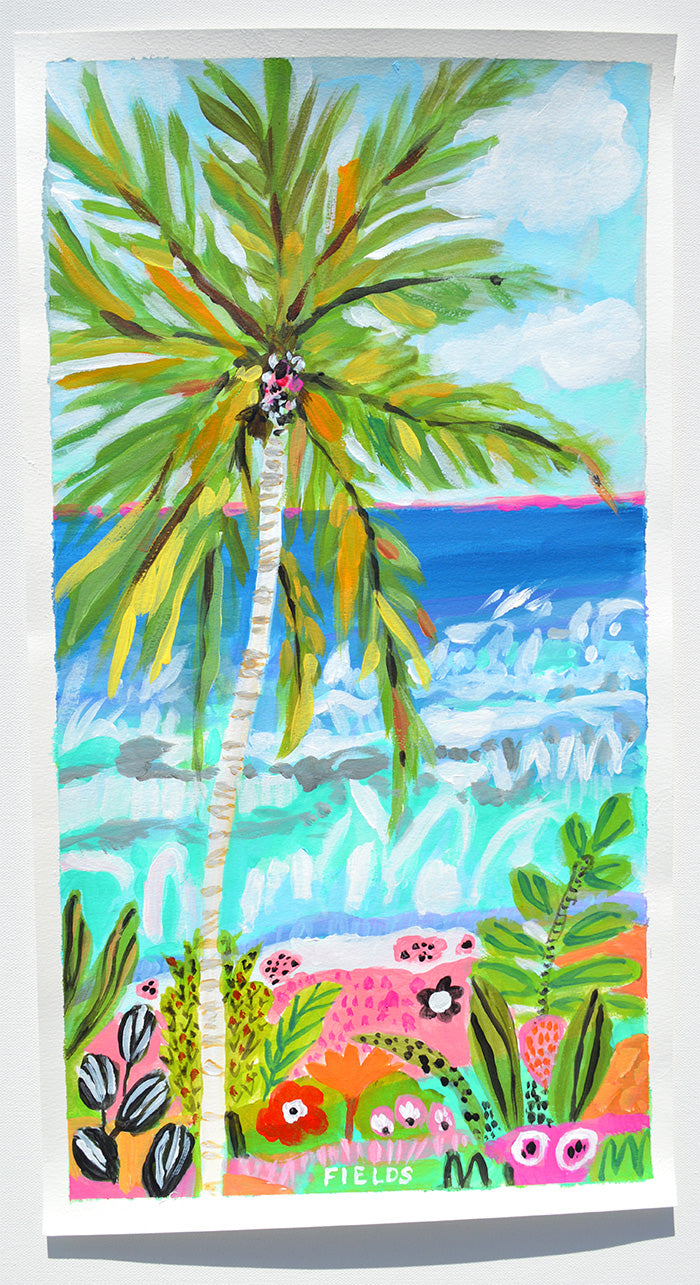 Coastal Palm Tree by the Sea