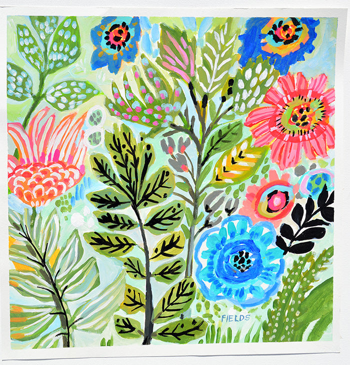 Flower Garden with Red Blooms