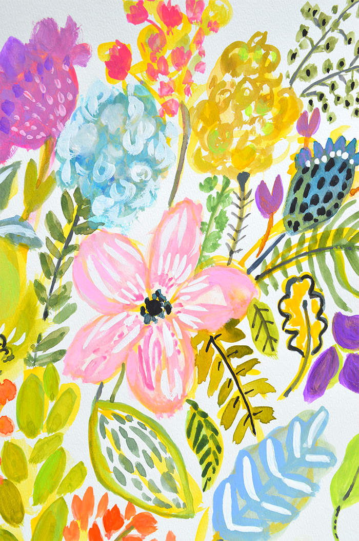 Pink Pastel Garden Flowers