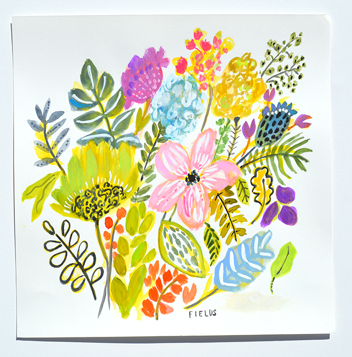 Pink Pastel Garden Flowers